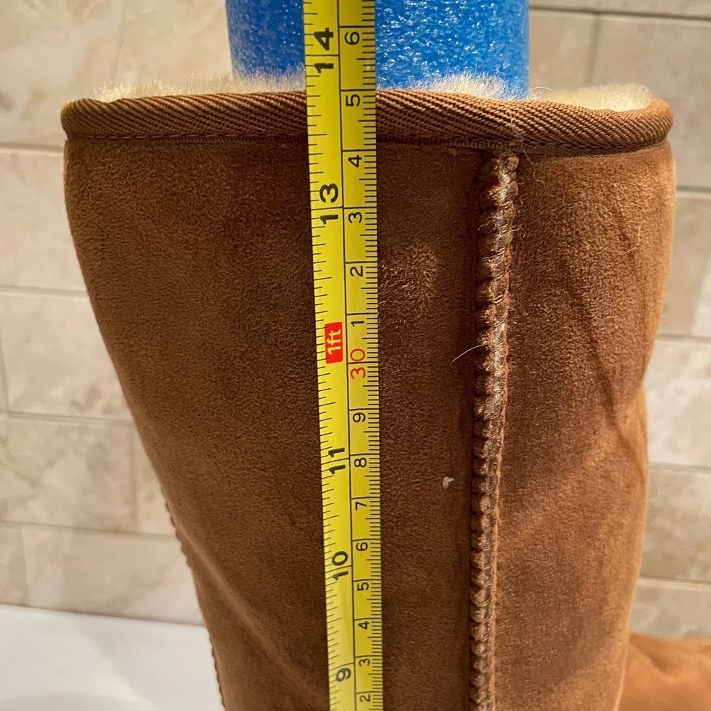 UGG Australia Classic Tall II Chestnut Brown Suede Sheepskin Boots 5815 Womens 9